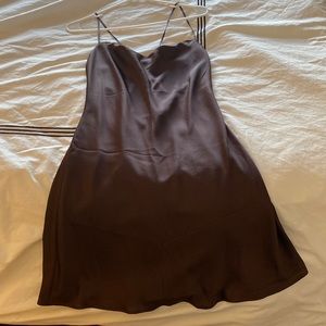 Abercrombie brown slip mini dress — never worn before, tags still on. Size Med